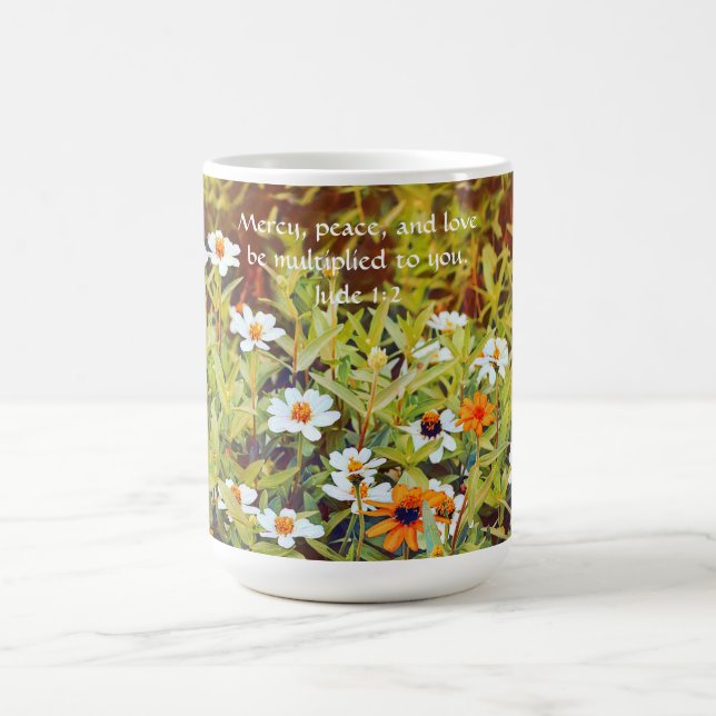 Caneca De Café Flores da Taça de Faith Zinnia Garden (Centro)