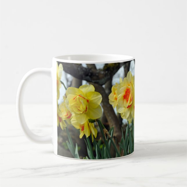 Caneca De Café Flores daffodilo amarelas (Esquerda)