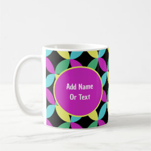 Caneca De Café Flores de Abstrato para Corantes Personalizadas