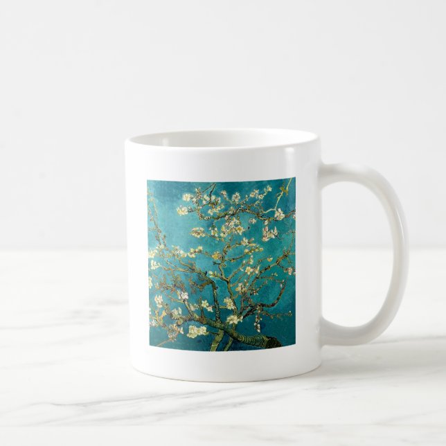 Caneca De Café Flores de Amendoeira de Van Gogh Impressionismo Cl (Direita)