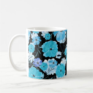 Caneca De Café Flores De Aquarela: Uma Tapeçaria Delicada