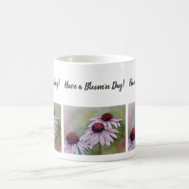 Caneca De Café Flores de Aquarelas Rosa-Margaridas