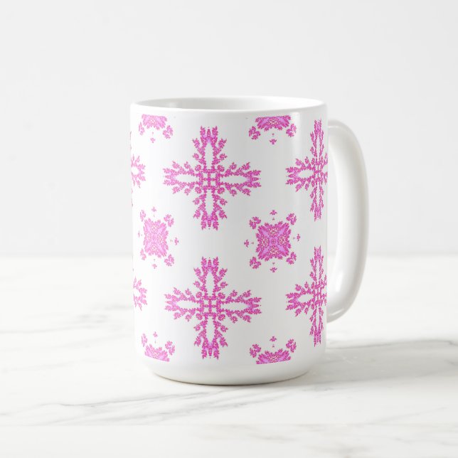 Caneca De Café Flores de Artdeco no Estilo Retroativo (Frente Esquerda)