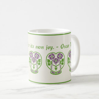 Caneca De Café Flores de Arte Roxa Nouveau Café Mug