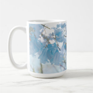 Caneca De Café Flores de Árvore Pastel Soft Blue Jacaranda