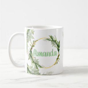 Caneca De Café Flores de Árvores de Olivais Flores
