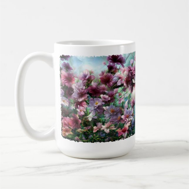 Caneca De Café Flores de Blossom de Cereja (Esquerda)