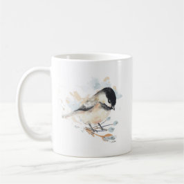 Caneca De Café Flores de Cadeias de Água Chickadee