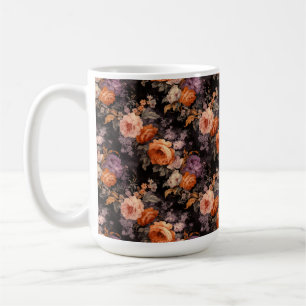 CANECA DE CAFÉ FLORES DE CAIXA DE ROCOCO VERDE DE LARANJA