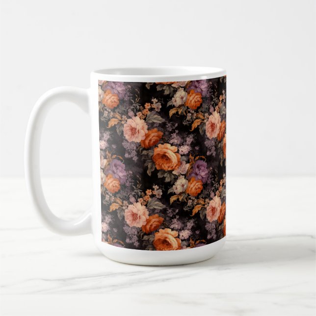 CANECA DE CAFÉ FLORES DE CAIXA DE ROCOCO VERDE DE LARANJA (Esquerda)