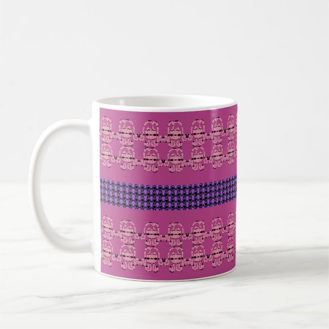 Caneca De Café Flores de Cálice e Rosetas (Esquerda)