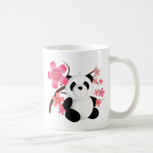 Caneca De Café Flores de cerejeira da panda
