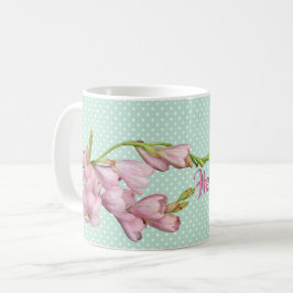 Caneca De Café Flores de Cerejeira Modernas Olá Linda! em Verde M