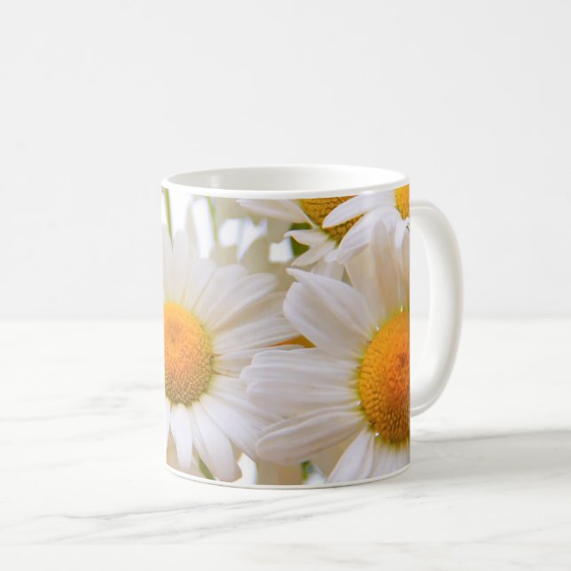 Caneca De Café Flores de Cinzas Brilhantes de Verão (Frente Esquerda)