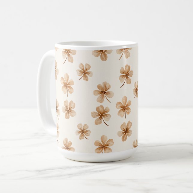 Caneca De Café Flores de Creme (Frente Esquerda)