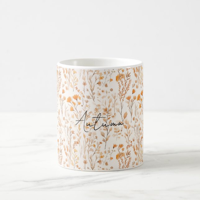 Caneca De Café Flores de Creme de Pêssego (Centro)