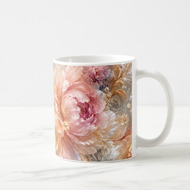 Caneca De Café Flores de Fantasia de Luxo (Direita)