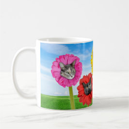 Caneca De Café "Flores de Gato" LOL Coffee Mcg Engraçado