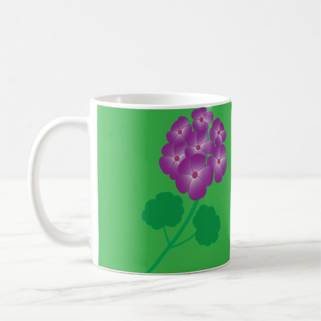 Caneca De Café Flores de Gerânio (Esquerda)