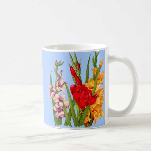 Caneca De Café flores de gladiola flores de gladioli (Direita)