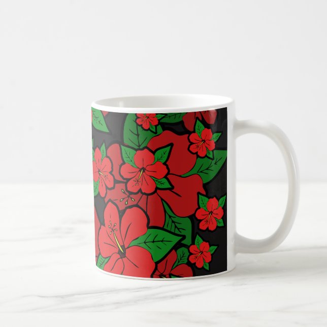 Caneca De Café Flores de Hibisco #1 (Direita)