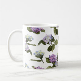 Caneca De Café Flores de Hortênsia