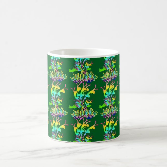 Caneca De Café Flores de Jardim Verde (Centro)