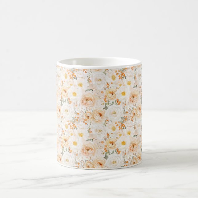 Caneca De Café Flores de Laranja Pêssego (Centro)