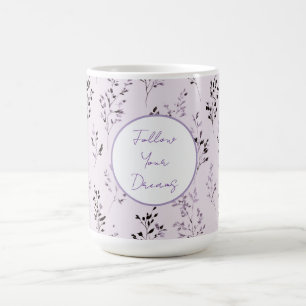 Caneca De Café Flores de Lavanda Roxa