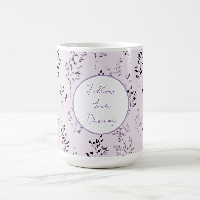 Caneca De Café Flores de Lavanda Roxa (Centro)