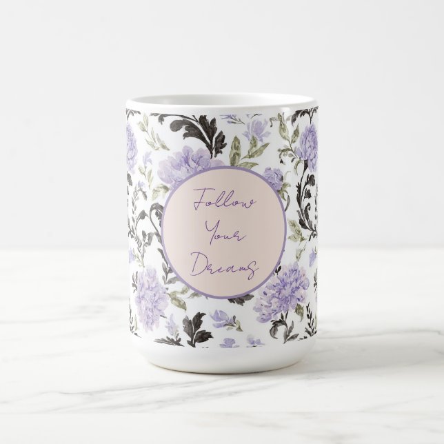 Caneca De Café Flores de Lavanda Roxa   (Centro)