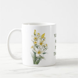 Caneca De Café Flores de Lily Amarelas