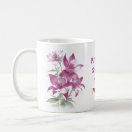 Caneca De Café Flores de Lily Roxo