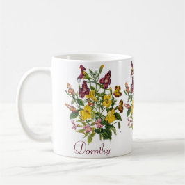Caneca De Café Flores de Macaco Personalizadas
