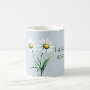 Caneca De Café Flores de Margarida Vivem no momento