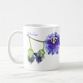 Caneca de Café Flores de Paixão Roxas