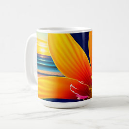 Caneca De Café Flores de Paraíso Tropicais