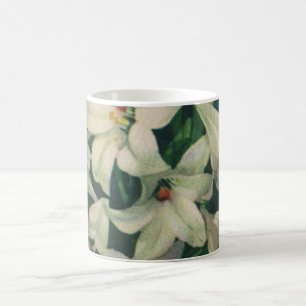 Caneca De Café Flores De páscoa, Lírios De Páscoa Vintage