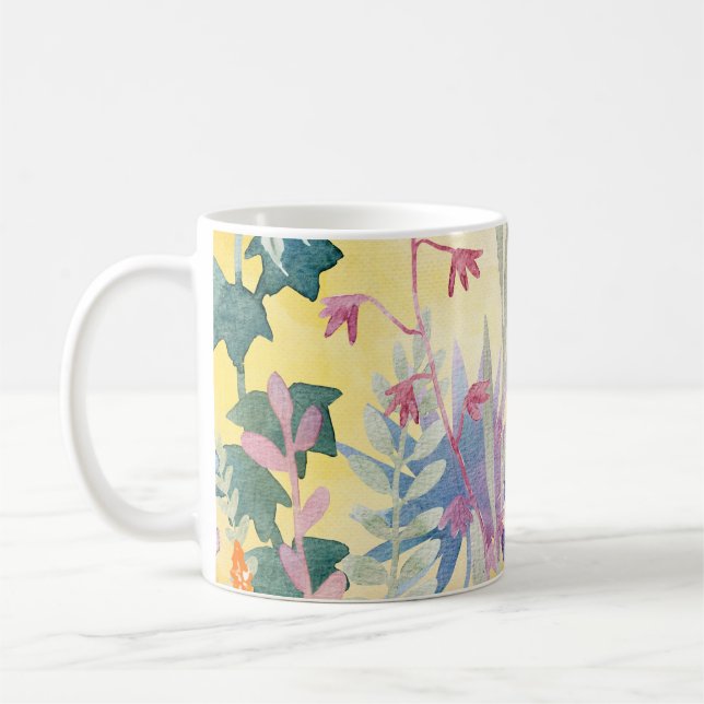 Caneca De Café Flores De Pastel Floral (Esquerda)