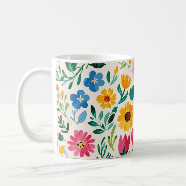 Caneca De Café Flores de primavera (Esquerda)