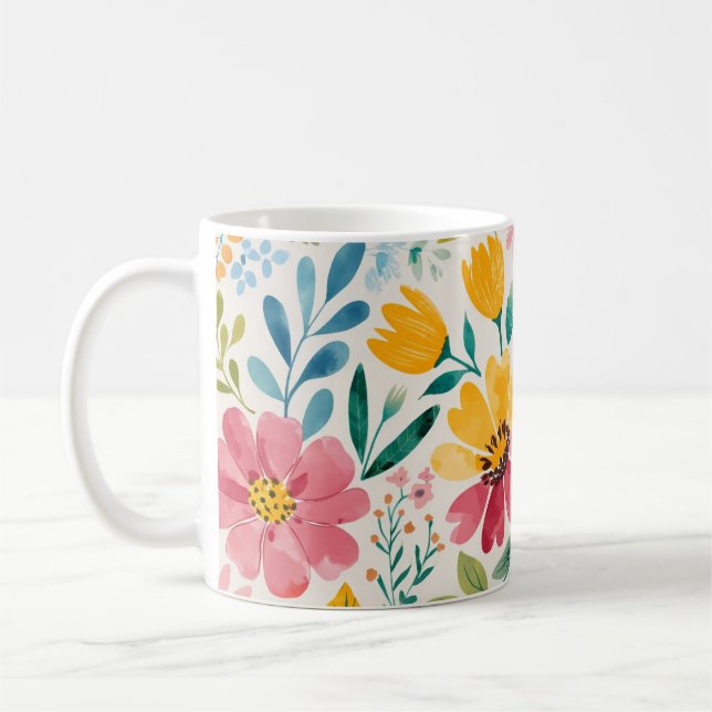 Caneca De Café Flores de primavera (Esquerda)
