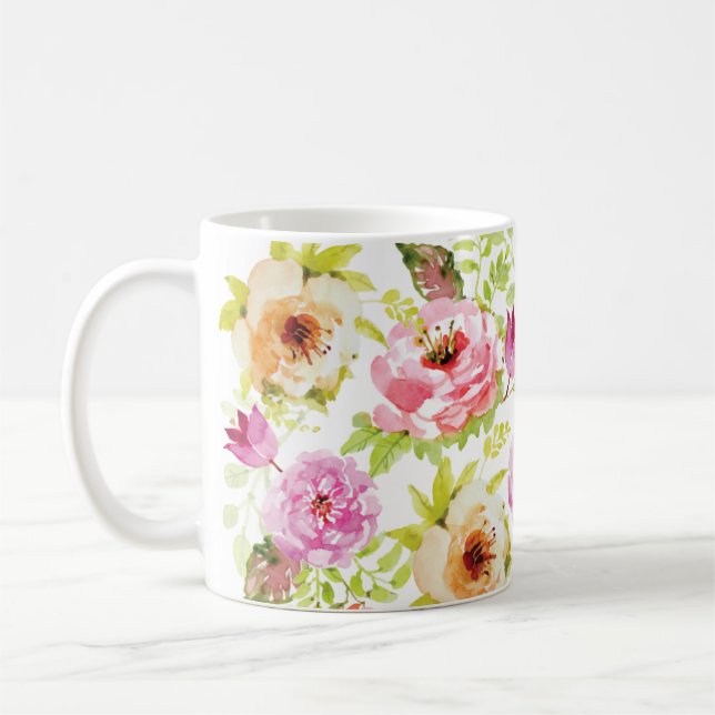 Caneca De Café Flores de primavera (Esquerda)
