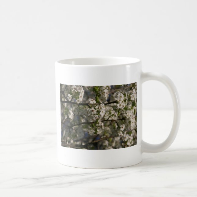 Caneca De Café Flores de primavera Brancas (Direita)