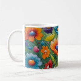 Caneca De Café Flores de primavera coloridas