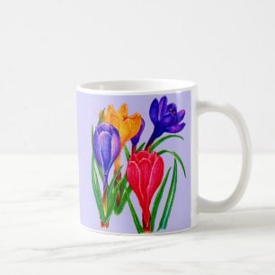 Caneca De Café flores de primavera crocus
