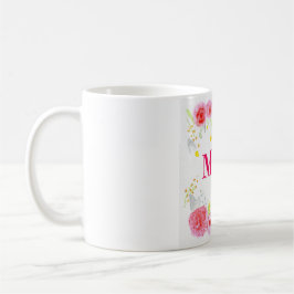 Caneca De Café Flores de primavera Dia de as mães Lama Branca