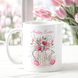 Caneca De Café Flores de primavera Ovos de Páscoa Personalizados 