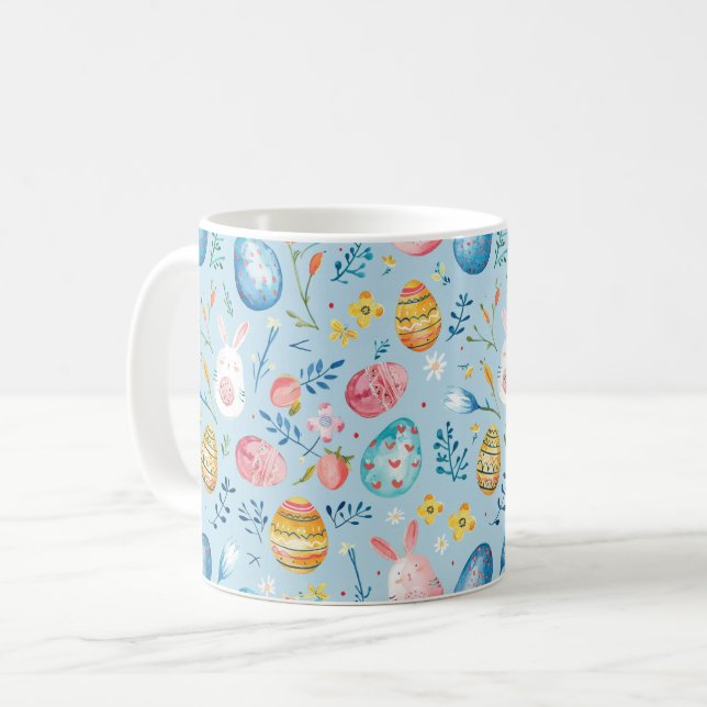 Caneca De Café Flores de Primavera Páscoa 4 (Frente Esquerda)