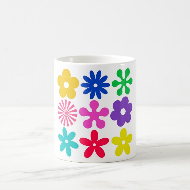 CANECA DE CAFÉ FLORES DE RETRO GROOVY (Centro)