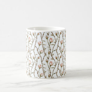 Caneca De Café Flores de Rosa Rosa Românticas